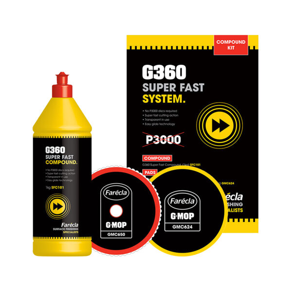Farecla G360 SUPER FAST SYSTEM SCHLEIF- & POLIERPASTEN-KIT